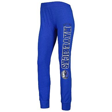 Women's Concepts Sport Heather Blue Dallas Mavericks Team Hoodie & Pants Sleep Set