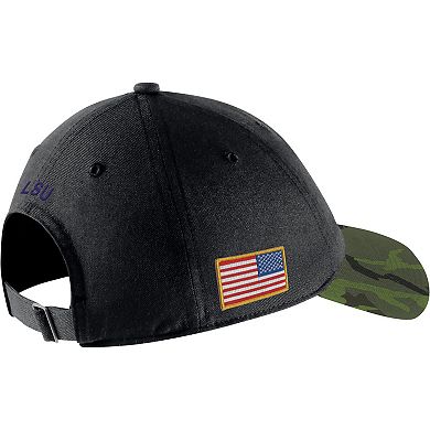 Men's Nike Black/Camo LSU Tigers Veterans Day 2Tone Legacy91 Adjustable Hat