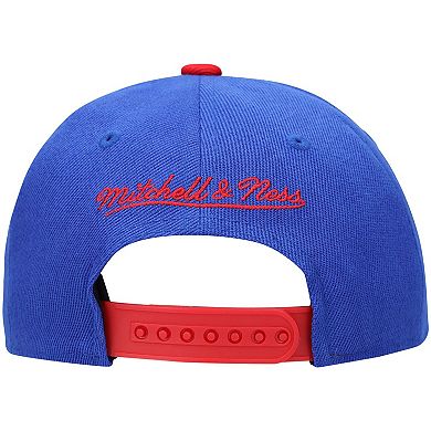 Youth Mitchell & Ness Royal/Red New England Patriots Shredder Adjustable Hat