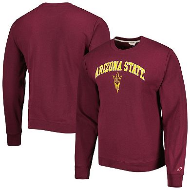 Men's League Collegiate Wear Maroon Arizona State Sun Devils 1965 Arch Essential Pullover Sweatshirt