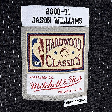 Men's Mitchell & Ness Jason Williams Purple/Black Sacramento Kings Hardwood Classics 2000-01 Split Swingman Jersey