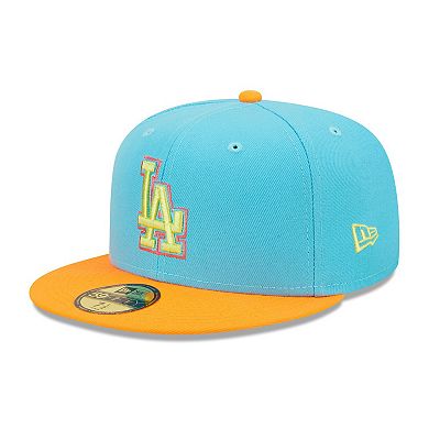Men's New Era Blue/Orange Los Angeles Dodgers 1978 World Series Vice Highlighter 59FIFTY Fitted Hat