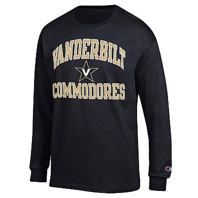 Men's Champion Black Vanderbilt Commodores High Motor Long Sleeve T-Shirt