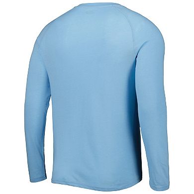 Men's Concepts Sport Light Blue Tampa Bay Rays Inertia Raglan Long Sleeve Henley T-Shirt