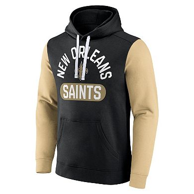 Men's Fanatics Branded Black New Orleans Saints Extra Point Pullover Hoodie