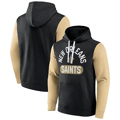 Men's Fanatics Branded Black New Orleans Saints Extra Point Pullover Hoodie