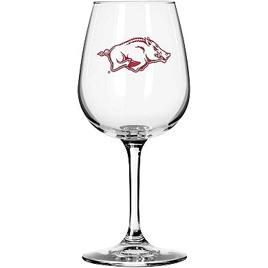 Arkansas Razorbacks Logo 12oz. Stemmed Wine Glass