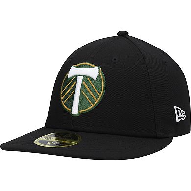 Men's New Era Black Portland Timbers Primary Logo Low Profile 59FIFTY Fitted Hat