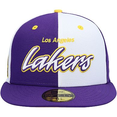 Men's New Era Purple/White Los Angeles Lakers Griswold 59FIFTY Fitted Hat