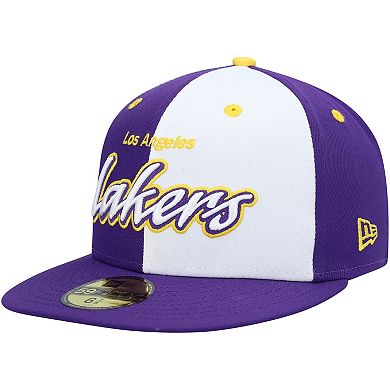 Men's New Era Purple/White Los Angeles Lakers Griswold 59FIFTY Fitted Hat