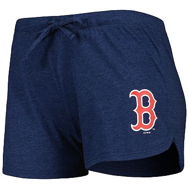 Women's Concepts Sport Heather Navy Boston Red Sox Meter Knit Raglan Long Sleeve T-Shirt & Shorts Sleep Set