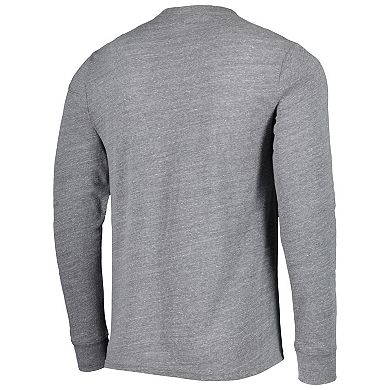 Men's Homage Gray Green Bay Packers Hyper Local Tri-Blend Long Sleeve T-Shirt