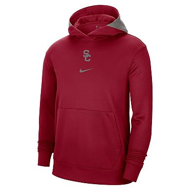 Men's Nike Cardinal USC Trojans Team Basketball Spotlight Performance Pullover Hoodie