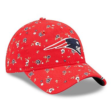 Women's New Era Red New England Patriots  Floral 9TWENTY Adjustable Hat