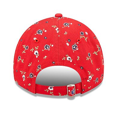 Women's New Era Red New England Patriots  Floral 9TWENTY Adjustable Hat