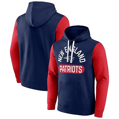 Men's Fanatics Branded Navy New England Patriots Extra Point Pullover Hoodie