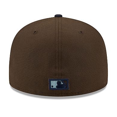 Men's New Era Brown/Navy Cincinnati Reds  1938 MLB All-Star Game Walnut 9FIFTY Fitted Hat