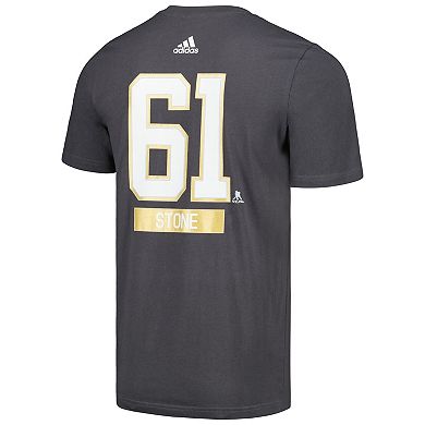 Men's adidas Mark Stone Gray Vegas Golden Knights Fresh Name & Number T-Shirt