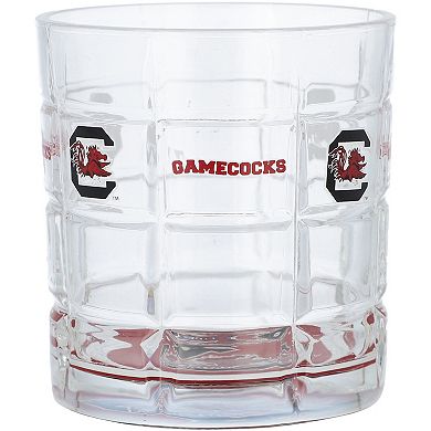 South Carolina Gamecocks 10oz. Team Bottoms Up Squared Rocks Glass