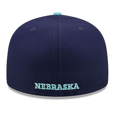 Men's New Era Navy/Light Blue Nebraska Huskers 59FIFTY Fitted Hat