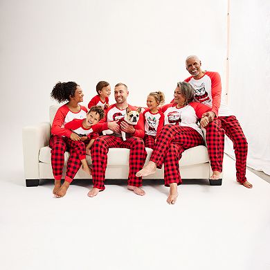 Plus Size Jammies For Your Families® Cozy Buffalo Plaid Mom Frenchie Top & Bottoms Pajama Set by Cuddl Duds®