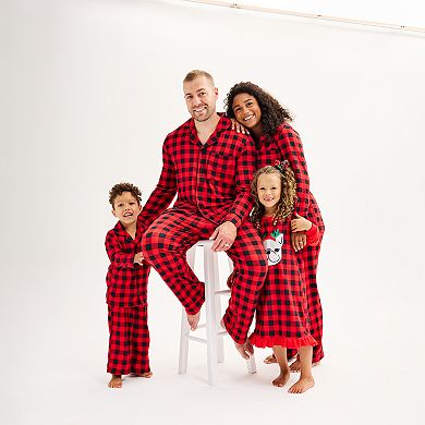 Women's Tall Jammies For Your Families® Cozy Buffalo Plaid Frenchie Notch Set by Cuddl Duds®