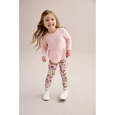 Baby & Toddler Girl Jumping Beans® Thermal Long Sleeve Peplum Tee