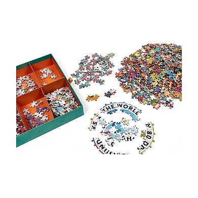 Professor Puzzle USA 1000-Piece Around the World in 80 Drinks Circular Jigsaw Puzzle