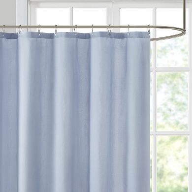 Madison Park Vera Transitional Pieced & Embroidered Shower Curtain