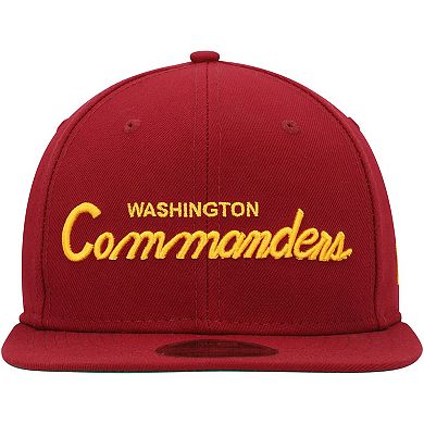 Men's New Era Burgundy Washington Commanders ScriptÂ Original Fit 9FIFTY Snapback Hat