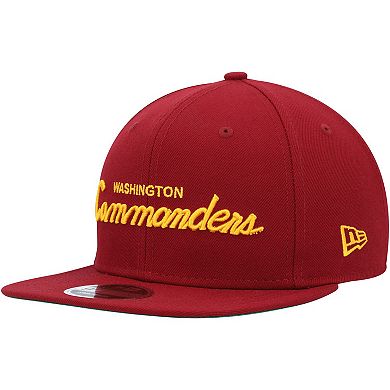 Men's New Era Burgundy Washington Commanders ScriptÂ Original Fit 9FIFTY Snapback Hat