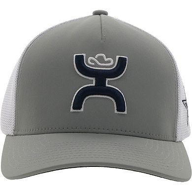 Men's HOOey Gray/White Dallas Cowboys Trucker Flex Hat