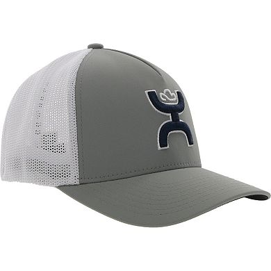 Men's HOOey Gray/White Dallas Cowboys Trucker Flex Hat