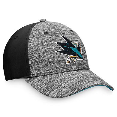 Men's Fanatics Branded Gray/Black San Jose Sharks Defender Flex Hat