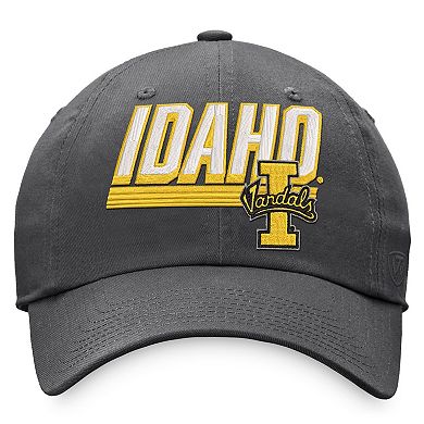 Men's Top of the World Charcoal Idaho Vandals Slice Adjustable Hat
