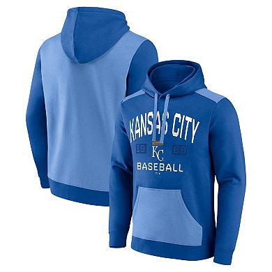 Men's Fanatics Branded Royal/Light Blue Kansas City Royals Chip In Pullover Hoodie