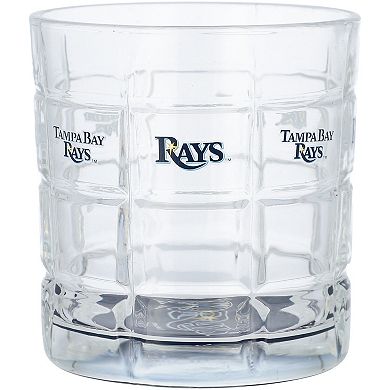 Tampa Bay Rays 10oz. Team Bottoms Up Squared Rocks Glass