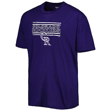 Men's Concepts Sport Purple/Black Colorado Rockies Badge T-Shirt & Pants Sleep Set