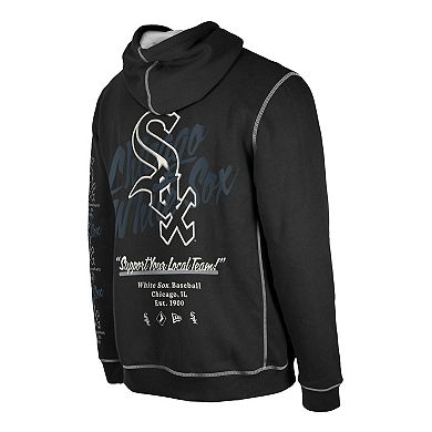 Men's New Era Black Chicago White Sox Team Split Pullover Hoodie