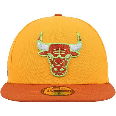 Men's New Era  Gold/Rust Chicago Bulls 59FIFTY Fitted Hat