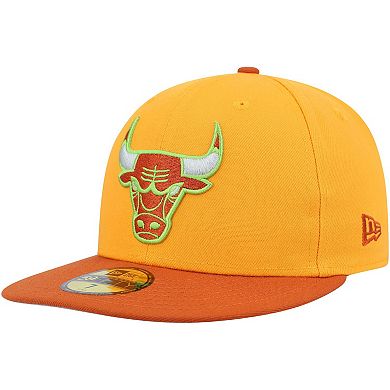 Men's New Era  Gold/Rust Chicago Bulls 59FIFTY Fitted Hat