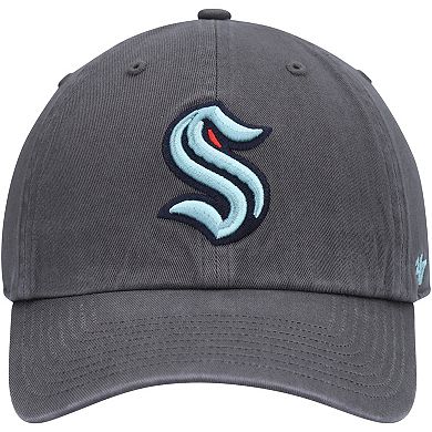 Men's '47 Charcoal Seattle Kraken Clean Up Adjustable Hat