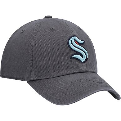 Men's '47 Charcoal Seattle Kraken Clean Up Adjustable Hat