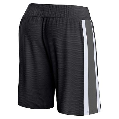 Men's Fanatics Branded Black San Antonio Spurs Referee Iconic Mesh Shorts