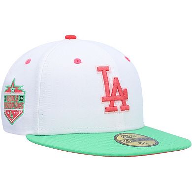 Men's New Era White/Green Los Angeles Dodgers  Watermelon Lolli 59FIFTY Fitted Hat