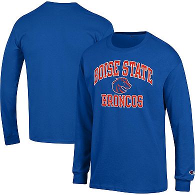 Men's Champion Royal Boise State Broncos High Motor Long Sleeve T-Shirt