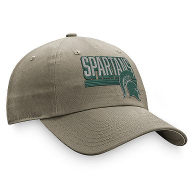 Men's Top of the World Khaki Michigan State Spartans Slice Adjustable Hat