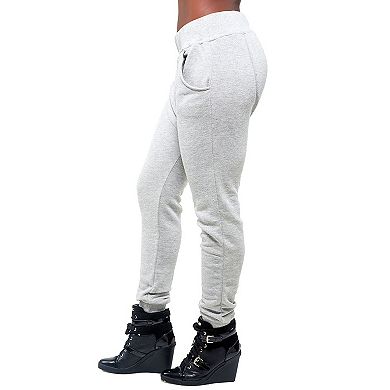 Poetic Justice Curvy Women's French Terry Pull On Drop Crotch Jogger Pants