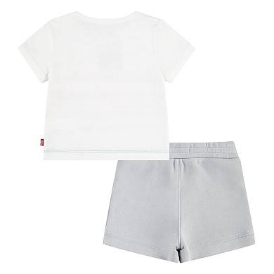 Baby Boy Levi's® Dip Dye Tee & Shorts Set