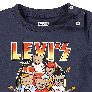 Baby Boy Levi's® Rock & Roll Graphic Tee & Denim Shorts Set